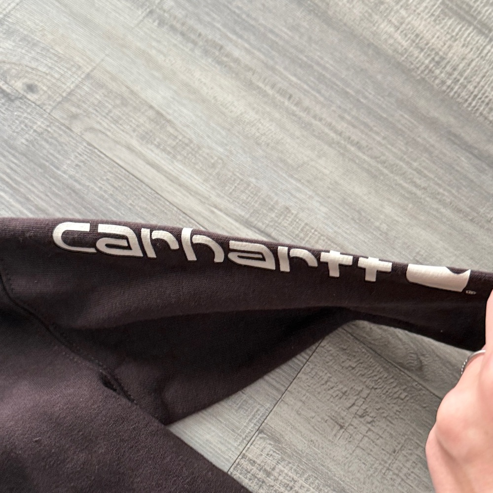 Carhartt Kids Dark Brown Zip-Up Hoodie - Picture 5 of 5